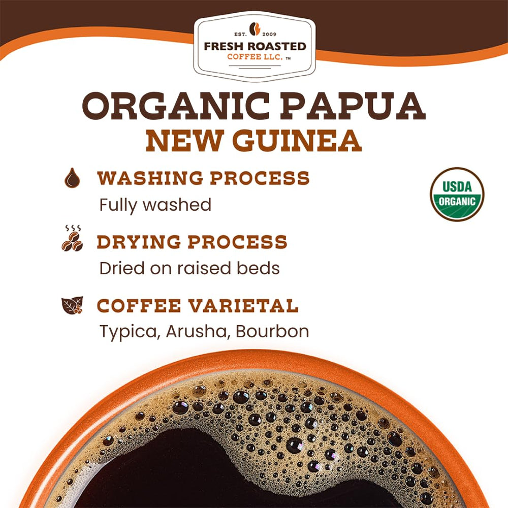 Fresh Roasted Coffee bolsa 5 lb en manos para mostrar escala y ahorro