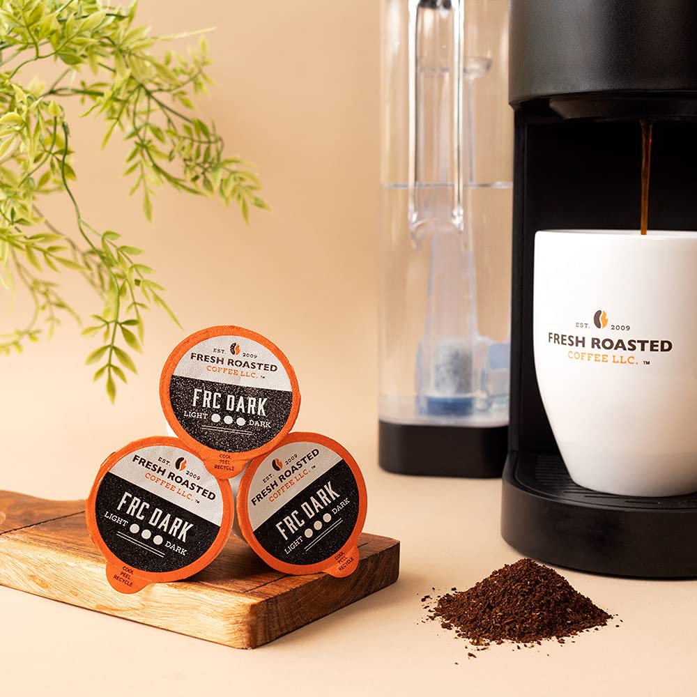 Fresh Roasted Coffee embalaje ecológico con materiales reciclables y compostables