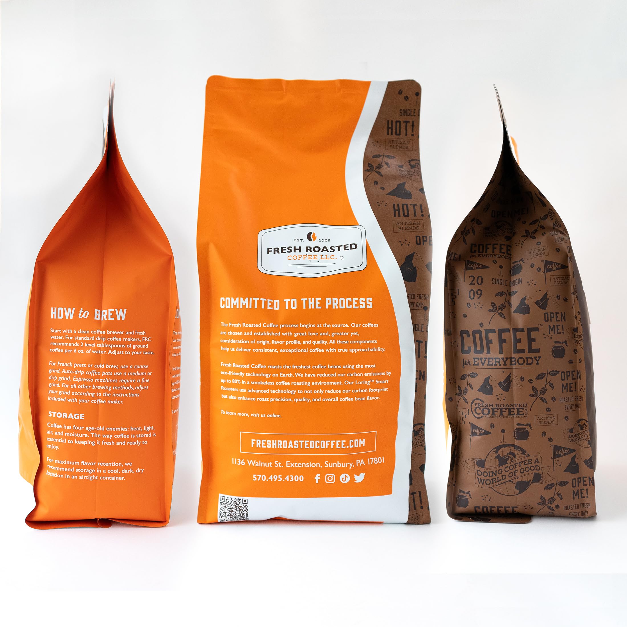 Fresh Roasted Coffee cierre zip hermético para mantener frescura