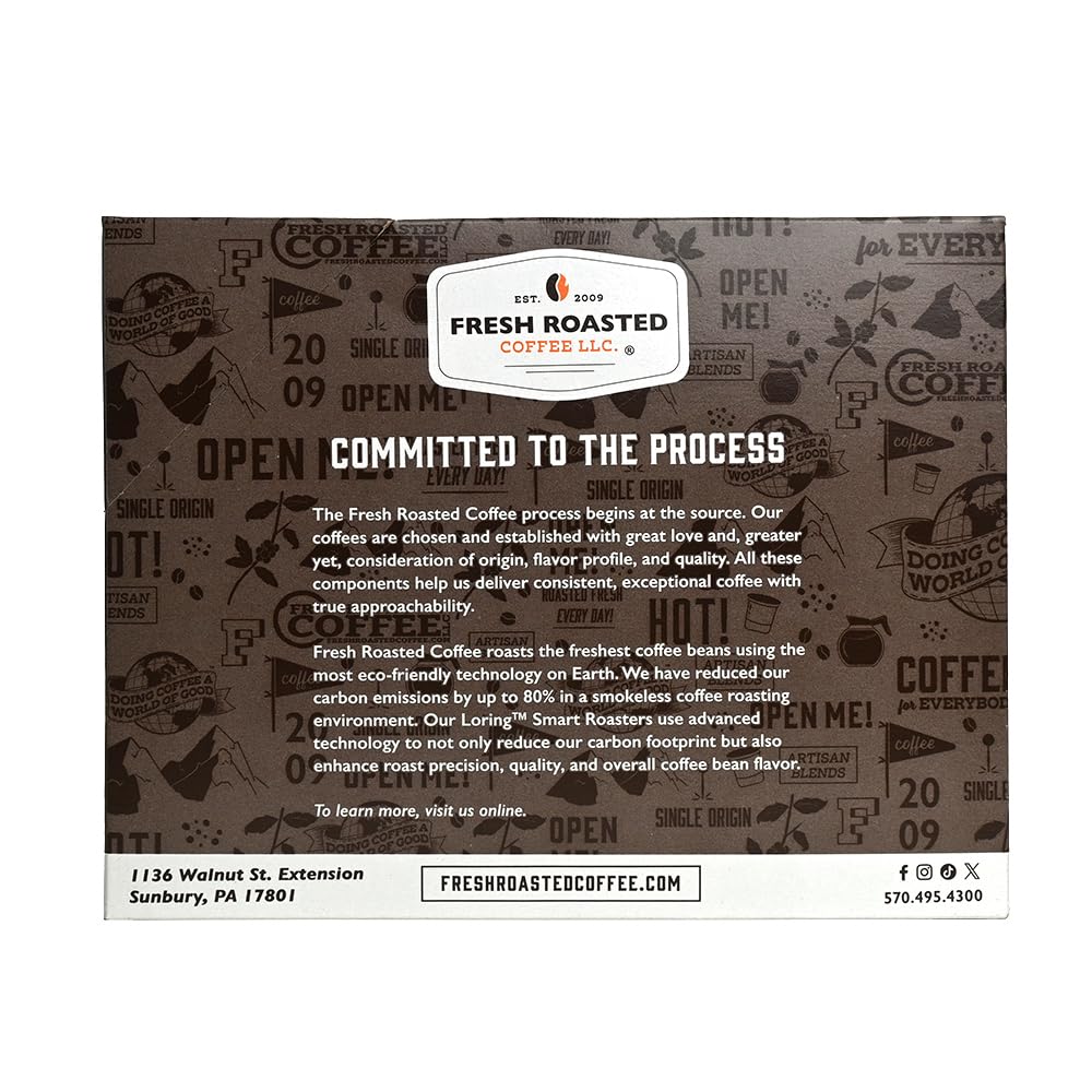 Fresh Roasted Coffee etiqueta OU Kosher visible, seguridad alimentaria