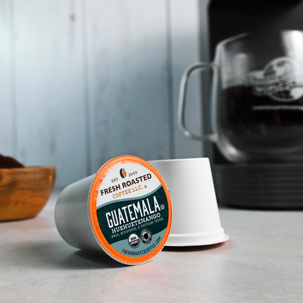 Fresh Roasted Coffee etiqueta USDA Organic que garantiza origen ecológico