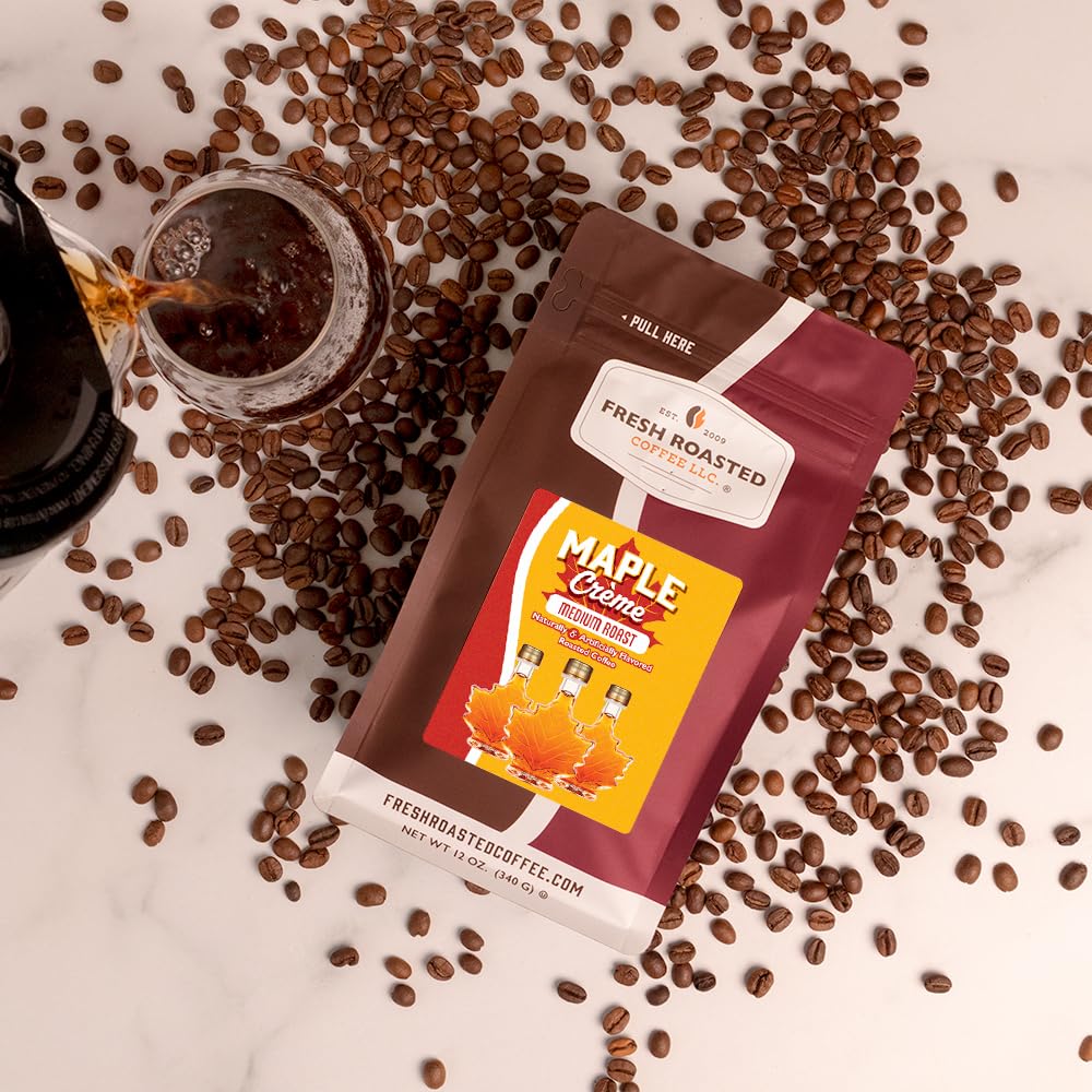Fresh Roasted Coffee bolsa 12 oz junto a objeto para visualizar tamaño