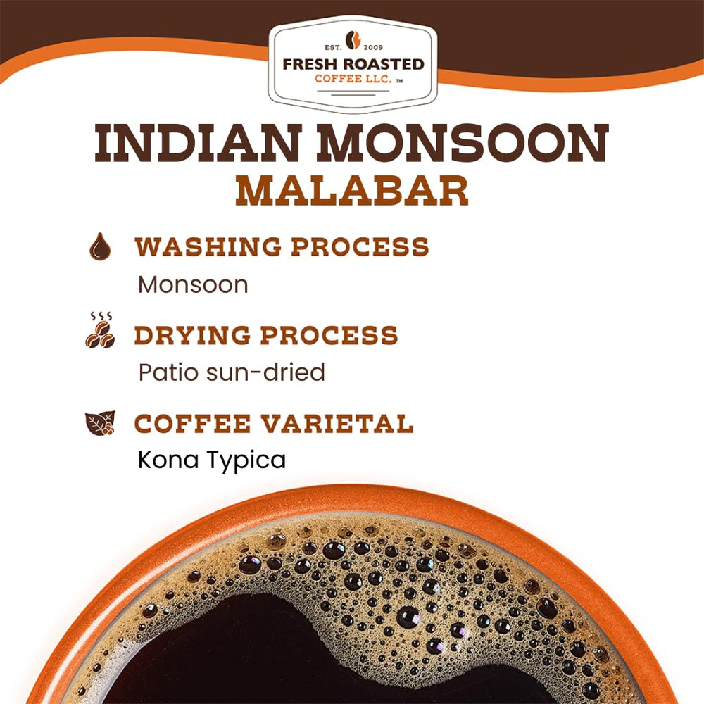 Fresh Roasted Coffee etiqueta de origen India Mysore indicando trazabilidad