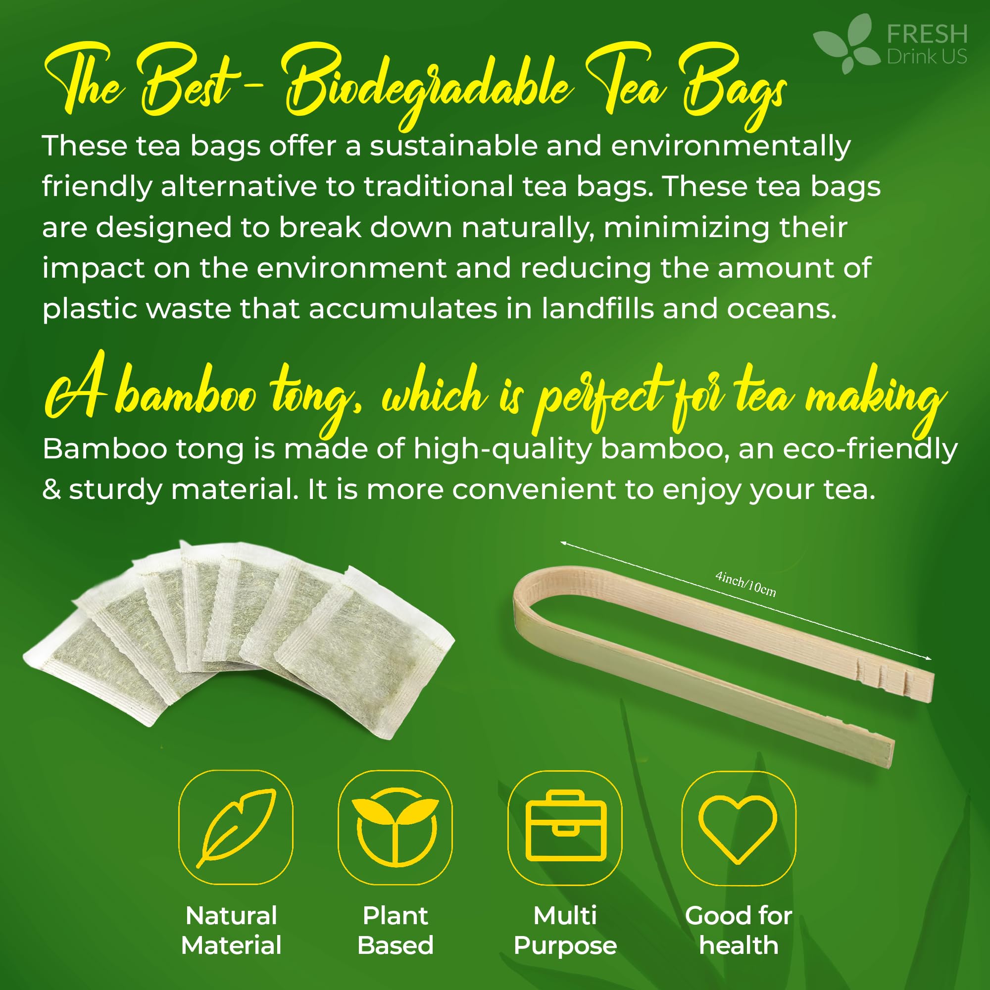FRESHDRINKUS comparación de escala con 75 bolsitas para beneficio cantidad