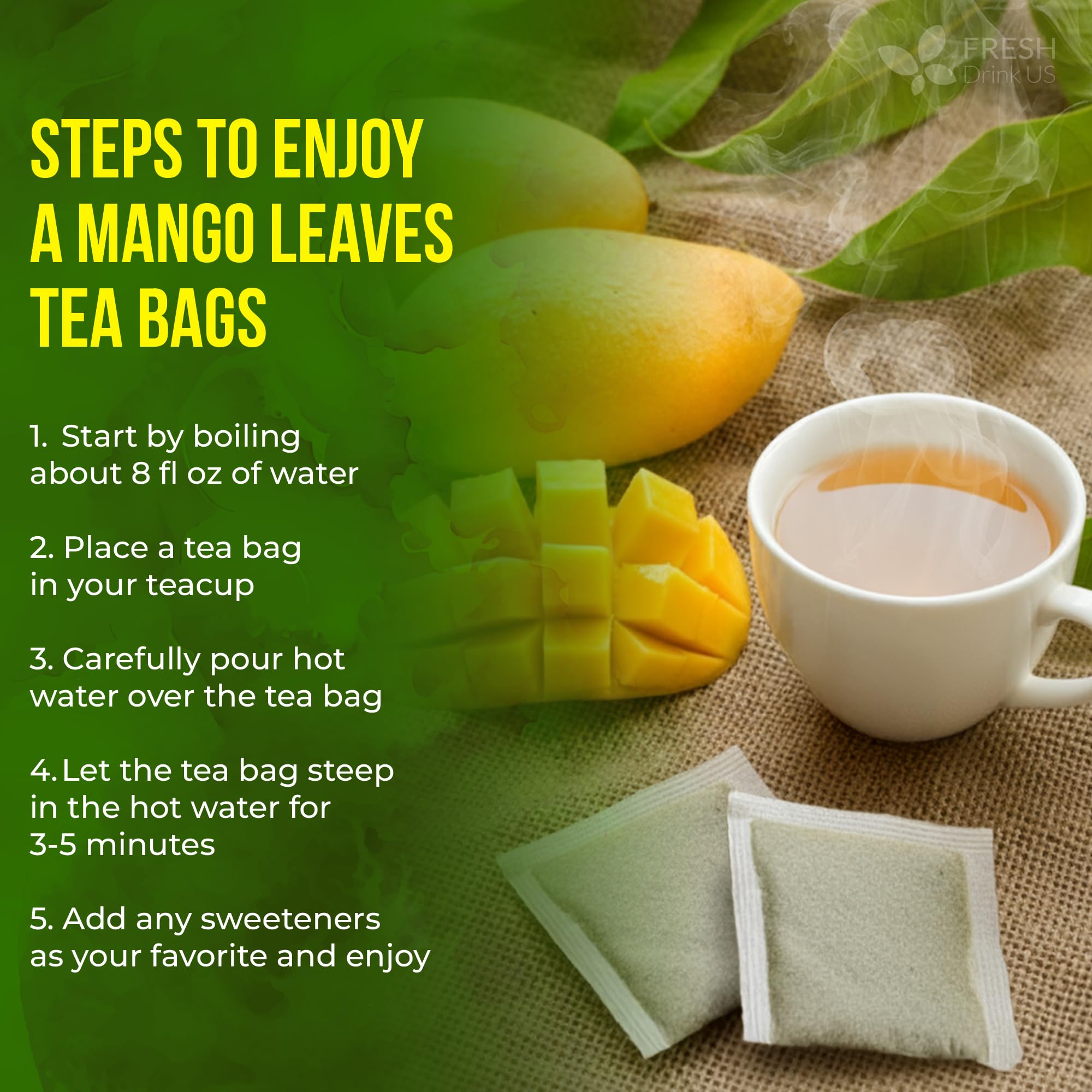 FRESHDRINKUS escena de cocina con el té como opción diaria saludable