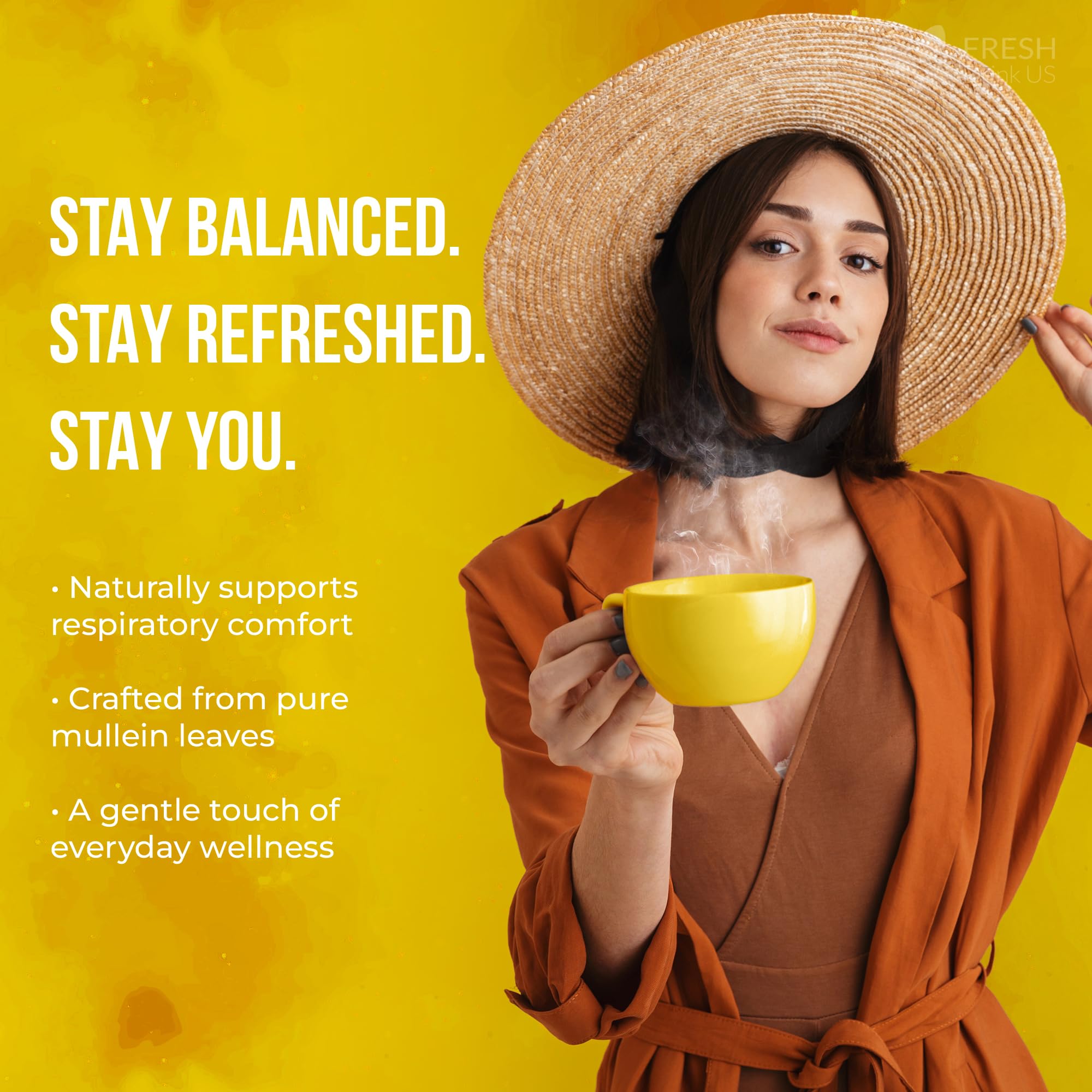 FRESHDRINKUS etiqueta del paquete kraft mostrando información y certificación