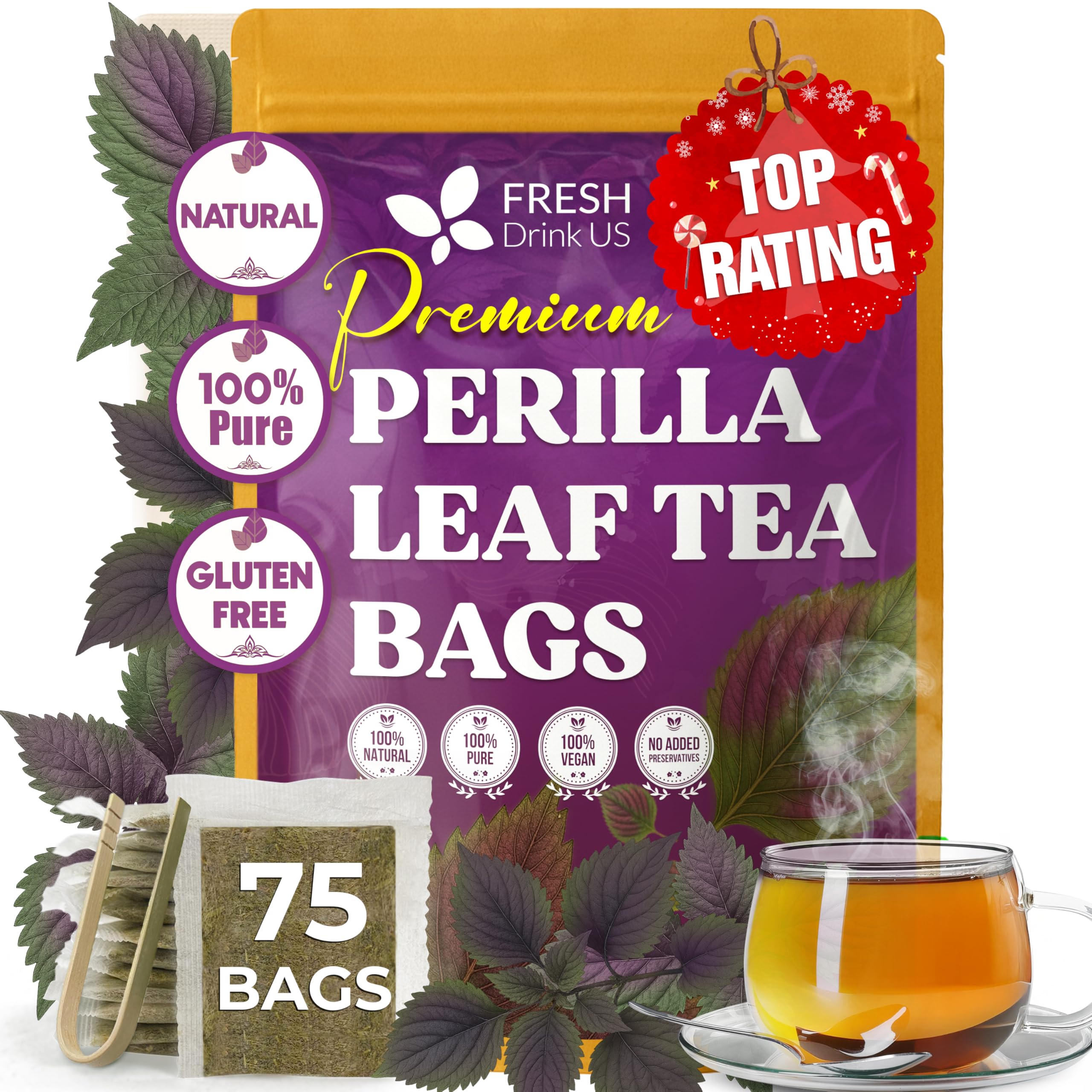 FRESHDRINKUS frente del empaque mostrando 75 bolsitas y beneficios naturales