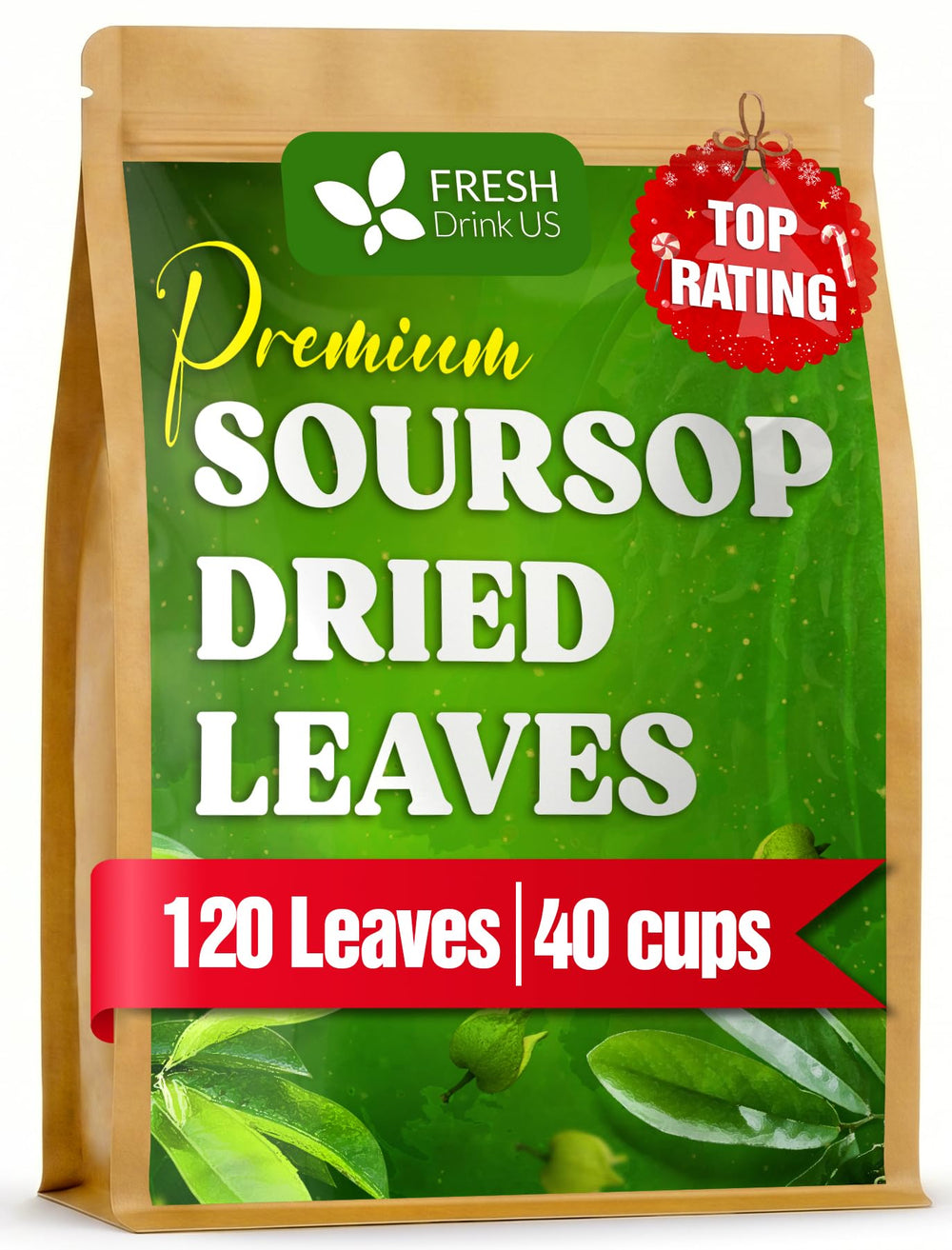 FRESHDRINKUS empaque kraft resealable que mantiene frescura