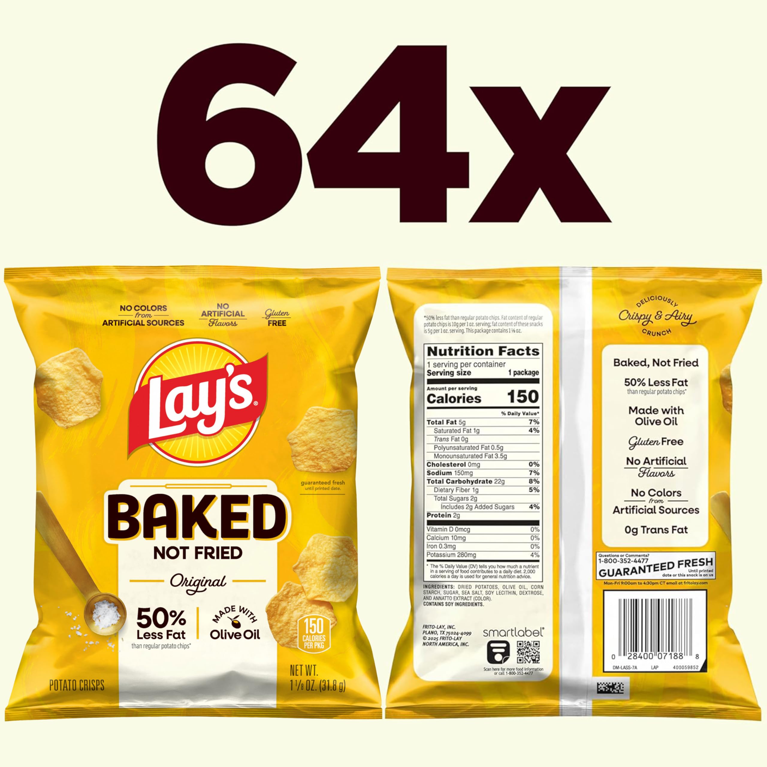 Frito Lay bolsa abierta con chips crujientes y textura ligera