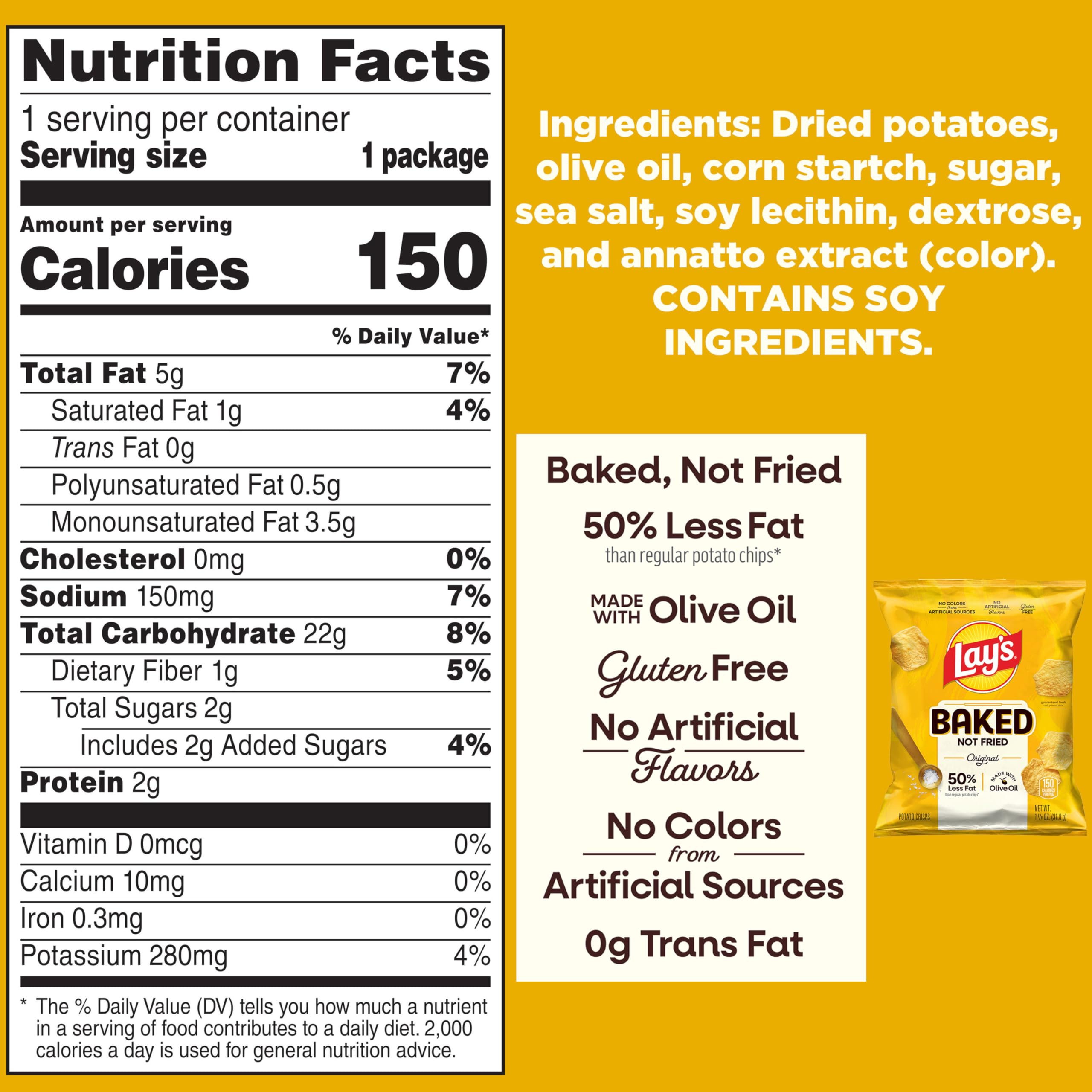 Frito Lay detalle aceite de oliva resaltando horneado saludable