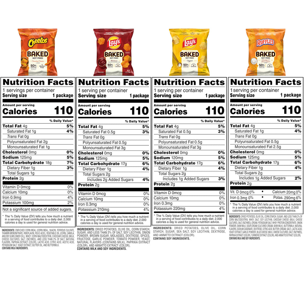 Frito-Lay bolsitas variadas dispuestas mostrando sabores y porciones