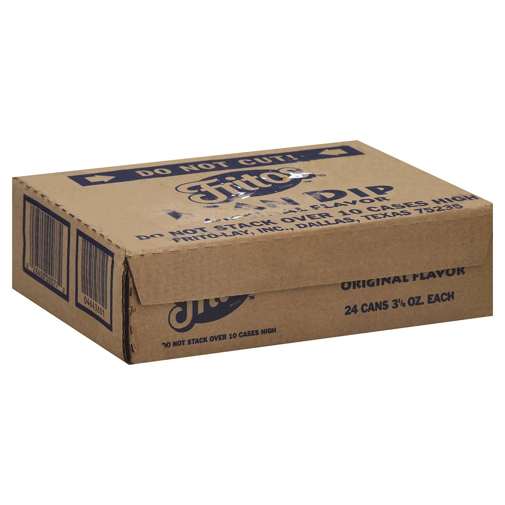 Frito Lay envase frontal del Fritos Original Bean Dip mostrando etiqueta y tamaño práctico