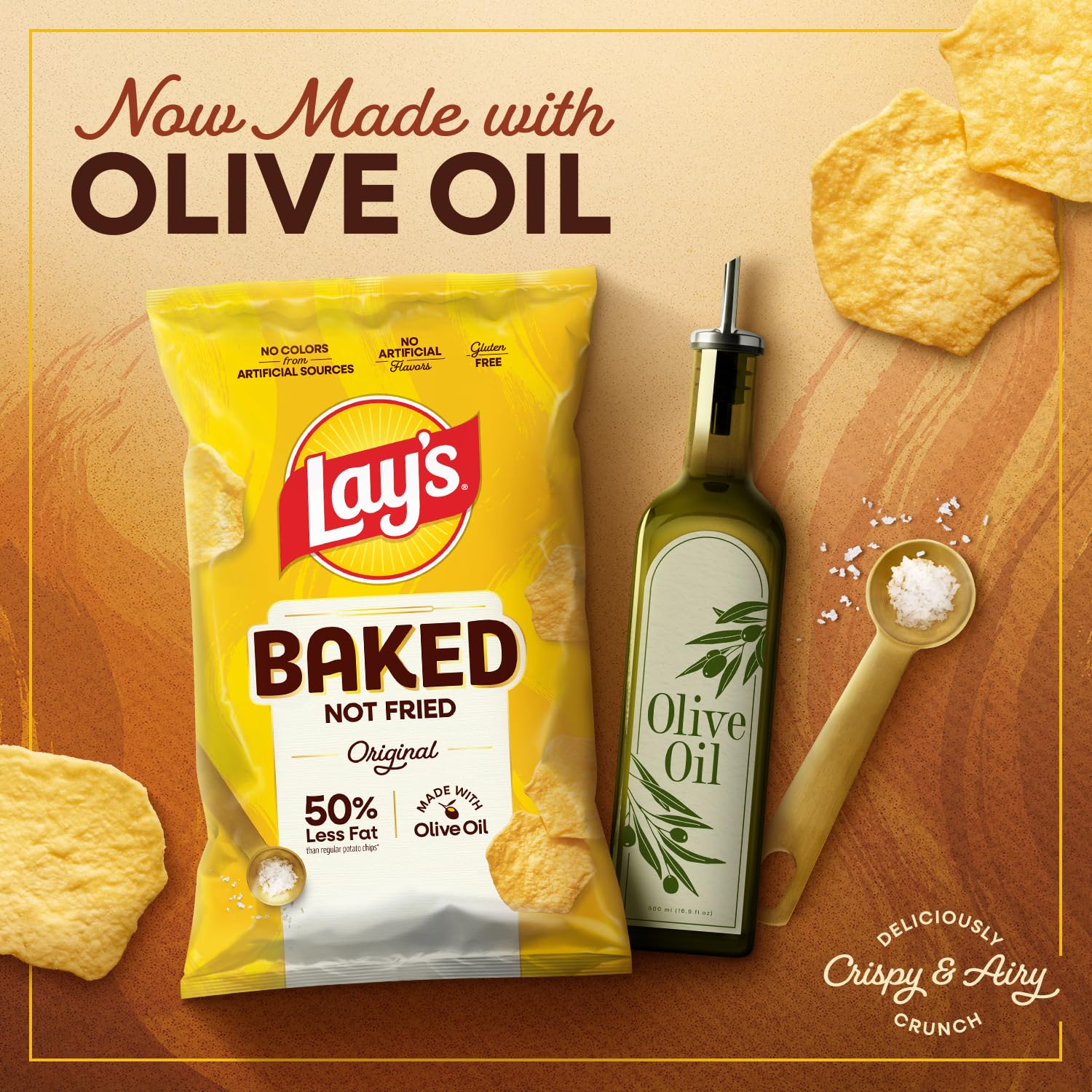 Frito-Lay Ruffles detalle de hendiduras, diseño para más cobertura de sabor