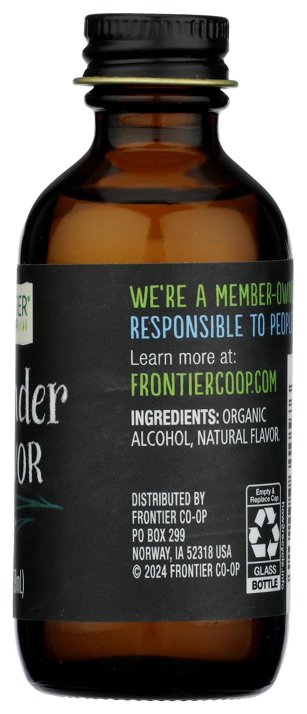 Frontier Co-op Lavender Flavor colocado en una cocina, estilo de vida y uso cotidiano