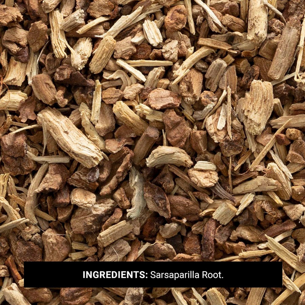 Infusión casera de raíz de sarsaparilla Frontier Co-op en jarra para preparar bebidas y siropes