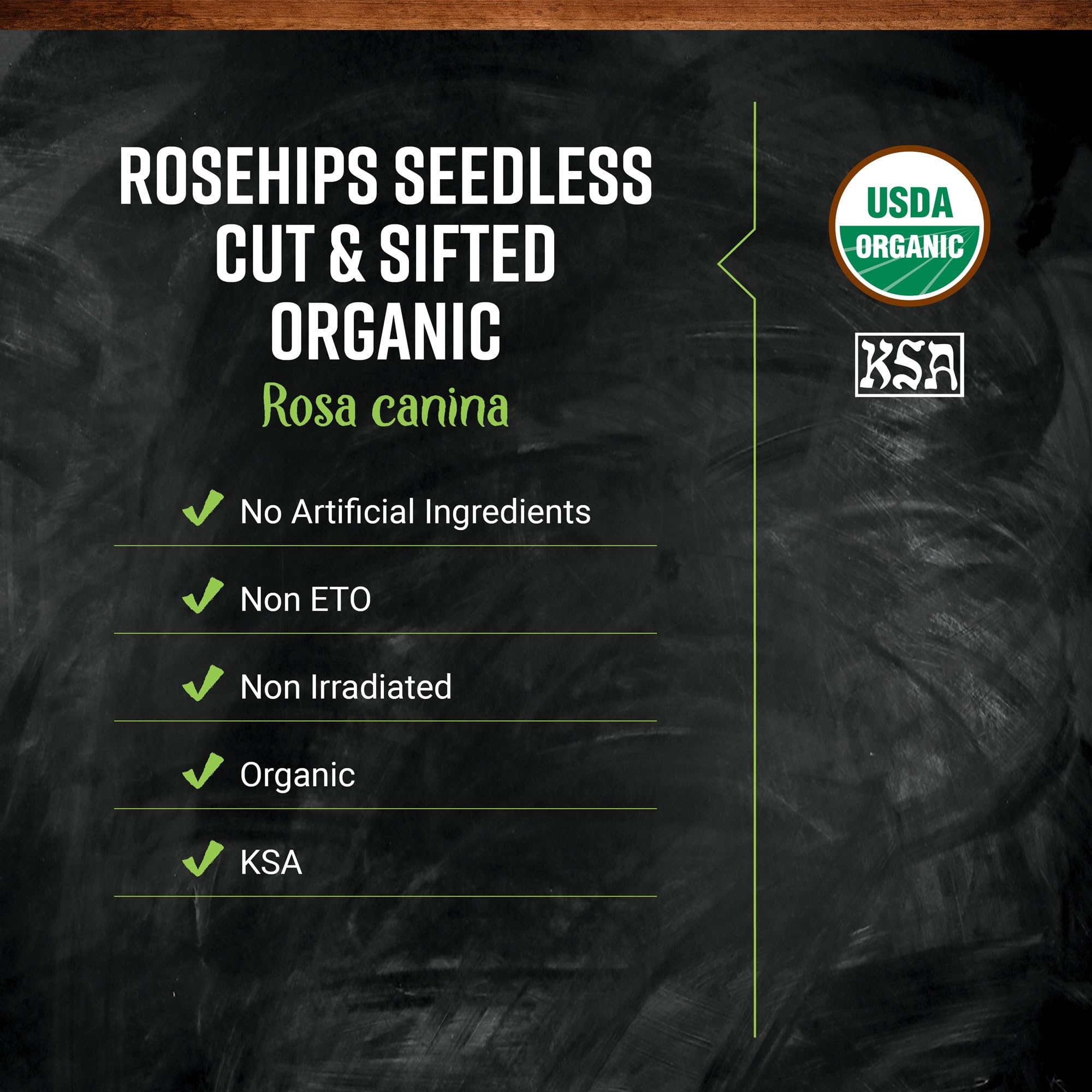 Textura de rosehips cortados y tamizados Frontier Co-op, fácil de infusionar