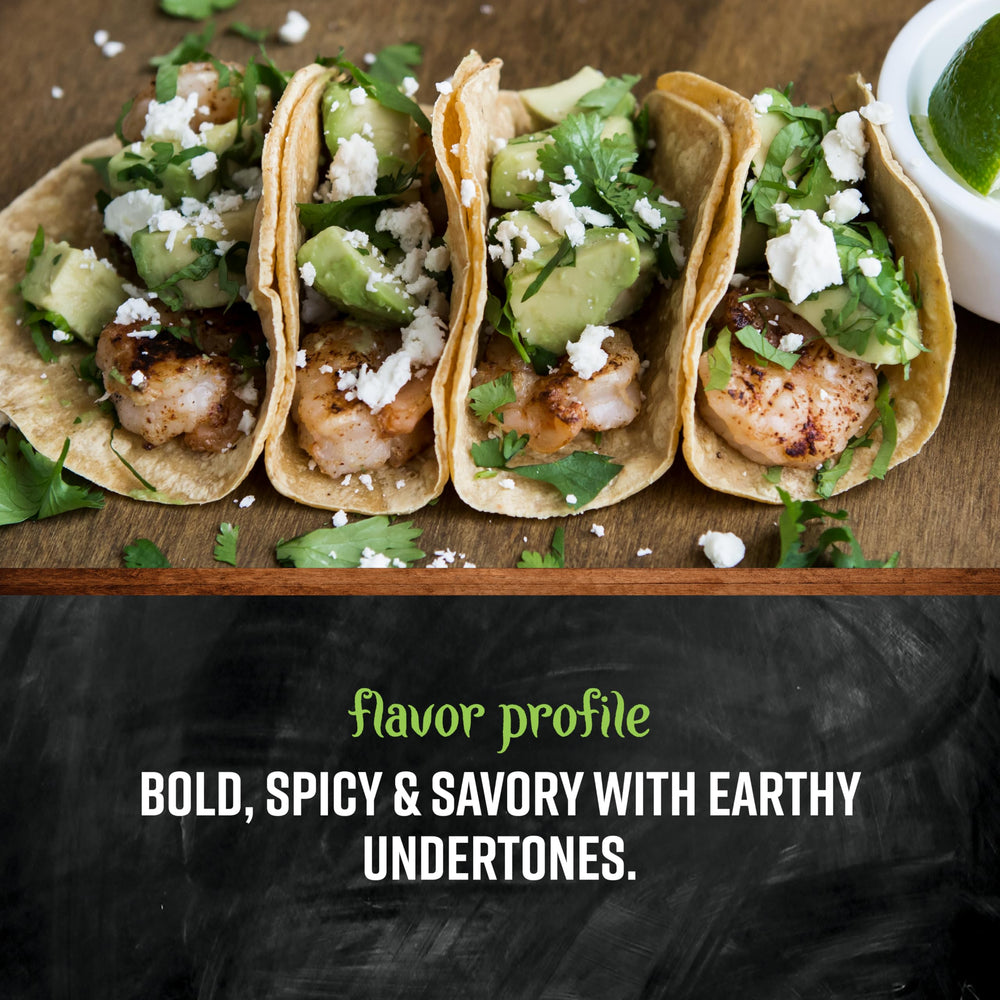 Porción de tacos sazonados con Frontier Co-op listos para servir