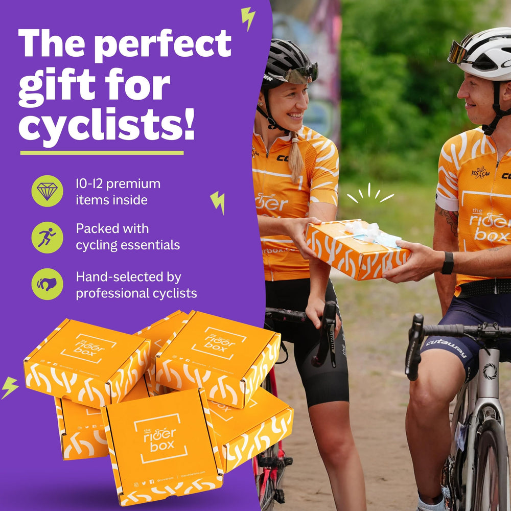 Fuel Goods RiderBox® vista detalle de snacks energéticos y beneficios