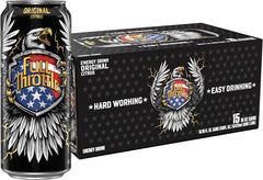 Full Throttle lata frente mostrando diseño y sabor cítrico, listada para elección rápida