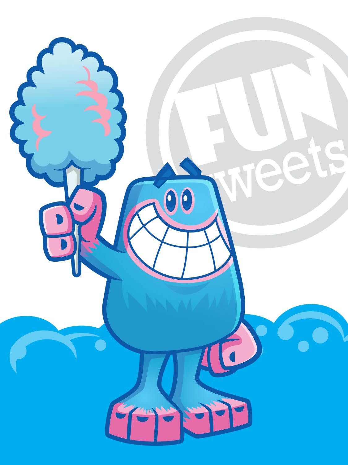 Fun Sweets detalle colores mostrando mezcla vibrante y atractivo para niños