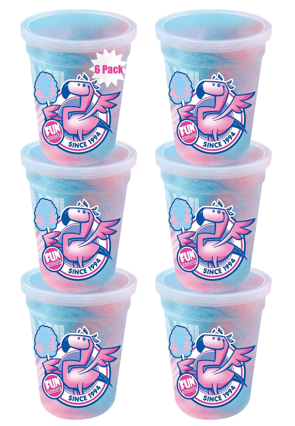 Fun Sweets tubo frontal mostrando la presentación 1.5 oz y facilidad de servir