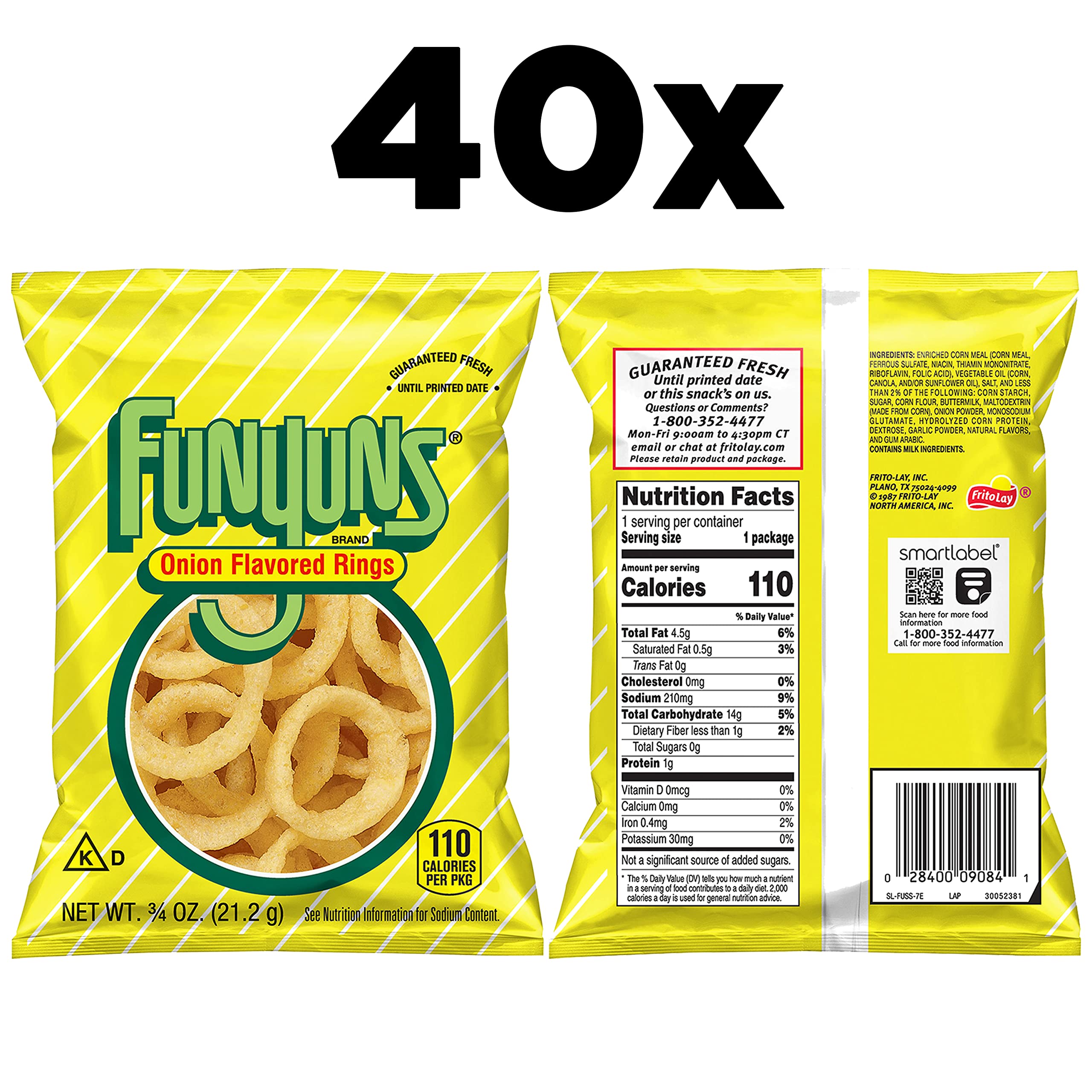 Funyuns bolsa individual cerca que destaca conveniencia y porción práctica