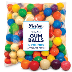 Fusion Sweets And Snacks gumballs dentro de una máquina dispensadora lista para uso comercial