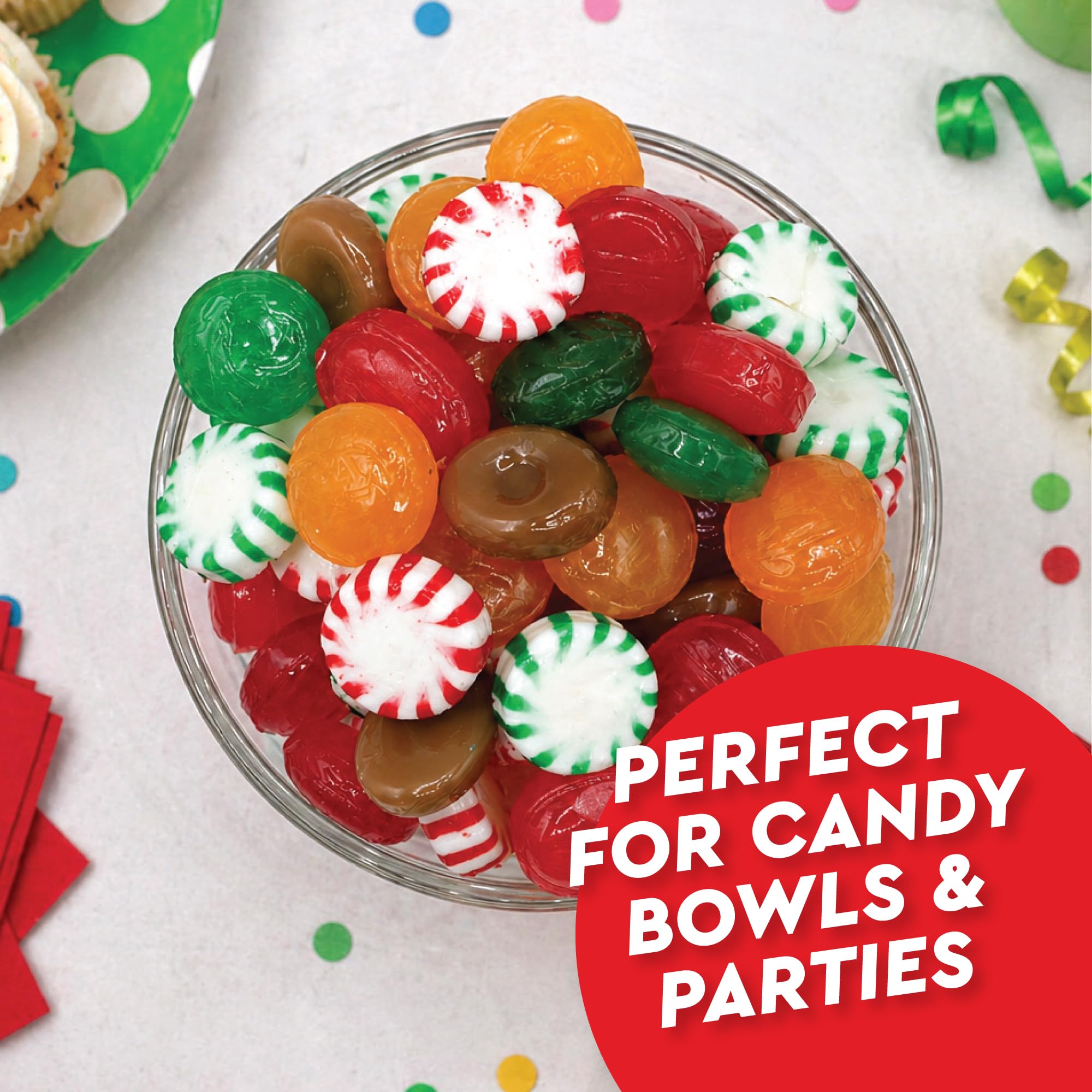 Fusion Sweets And Snacks montaje festivo con caramelos para decorar mesas navideñas