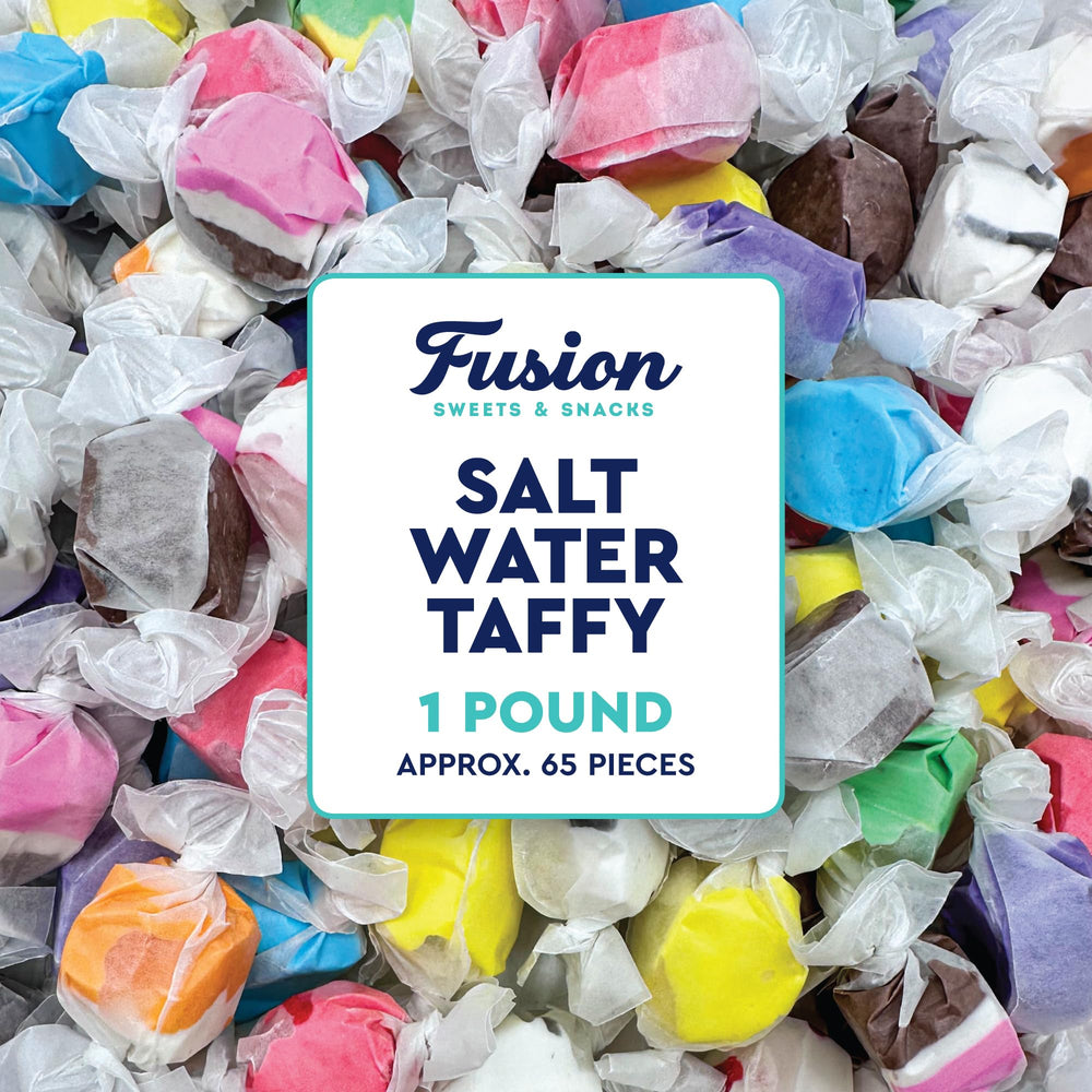 Fusion Sweets And Snacks bolsa frontal mostrando mezcla surtida y conveniencia
