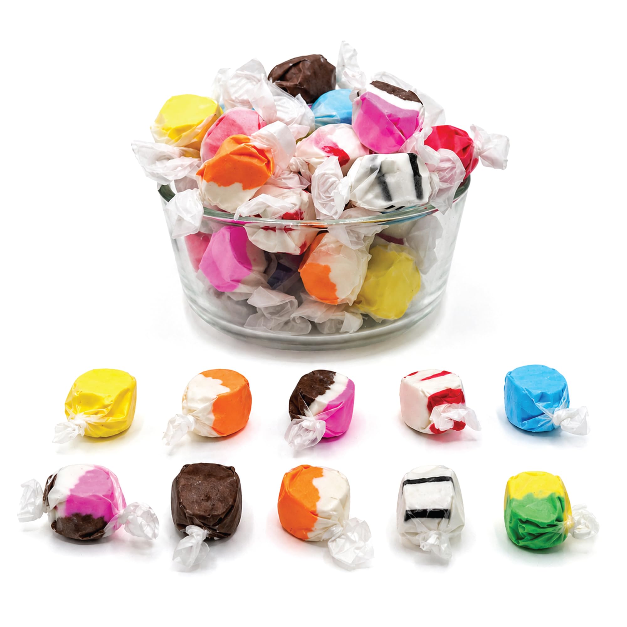 Fusion Sweets And Snacks taffy en mesa de fiesta aportando color y opción para invitados