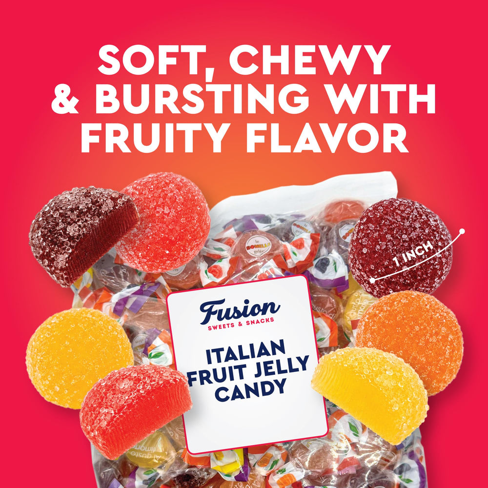 Fusion Sweets And Snacks etiqueta frontal con información y beneficios