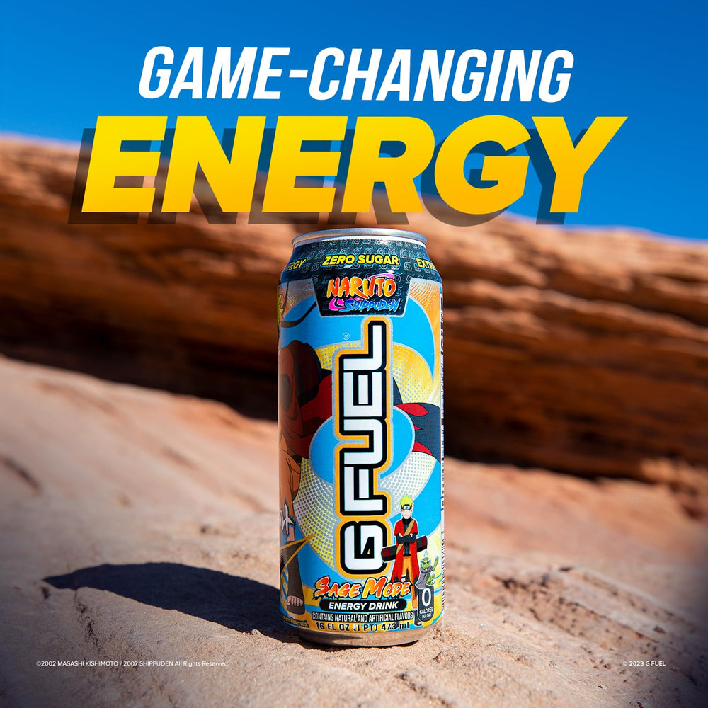 G Fuel lata en mano durante sesión de gaming para enfoque sostenido y rendimiento