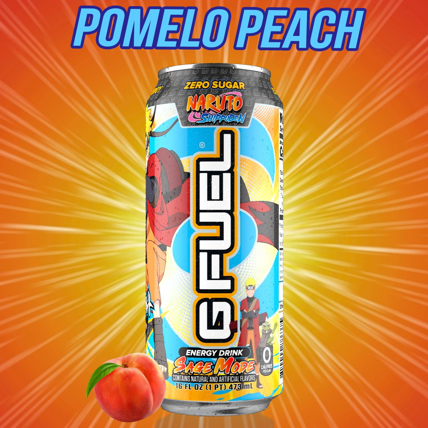Lata G Fuel junto a smartphone para comparar tamaño y transportar fácilmente
