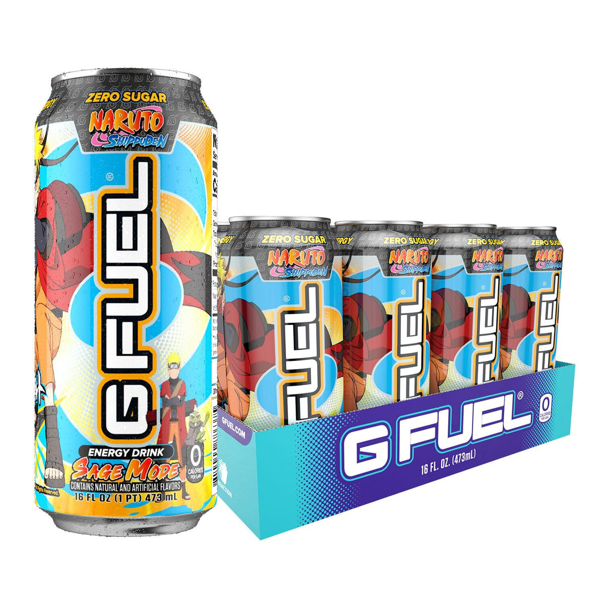 G Fuel lata Sage Mode frontal mostrando diseño y sabor pomelo durazno para energía inmediata