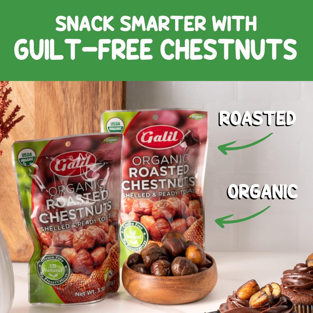 Galil escena de merienda con castañas, ideal para snacks saludables