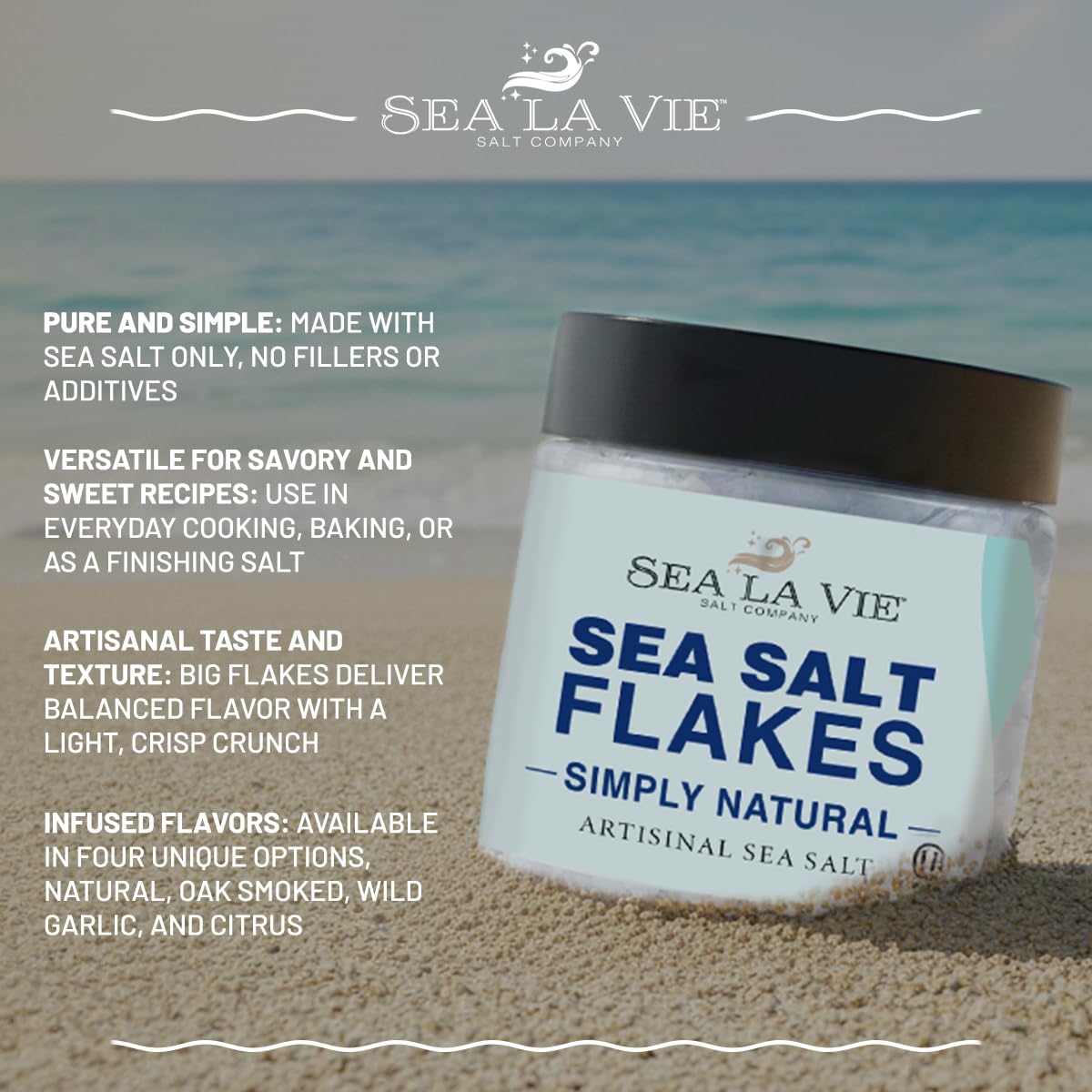 Galil Sea La Vie escamas sobre ensalada realzan sabor y presentación