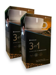 GanoCafé presentación frontal mostrando cajas y diseño claro, conveniencia inmediata