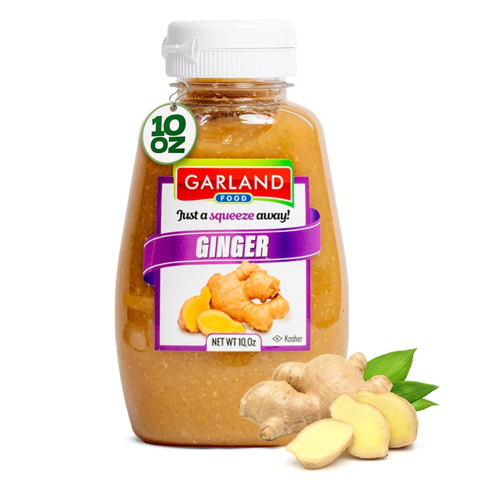 Garland Foods tubo frontal mostrando el envase y facilidad de uso