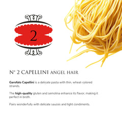 Garofalo hilos finos capellini detalle que aporta delicadeza al plato