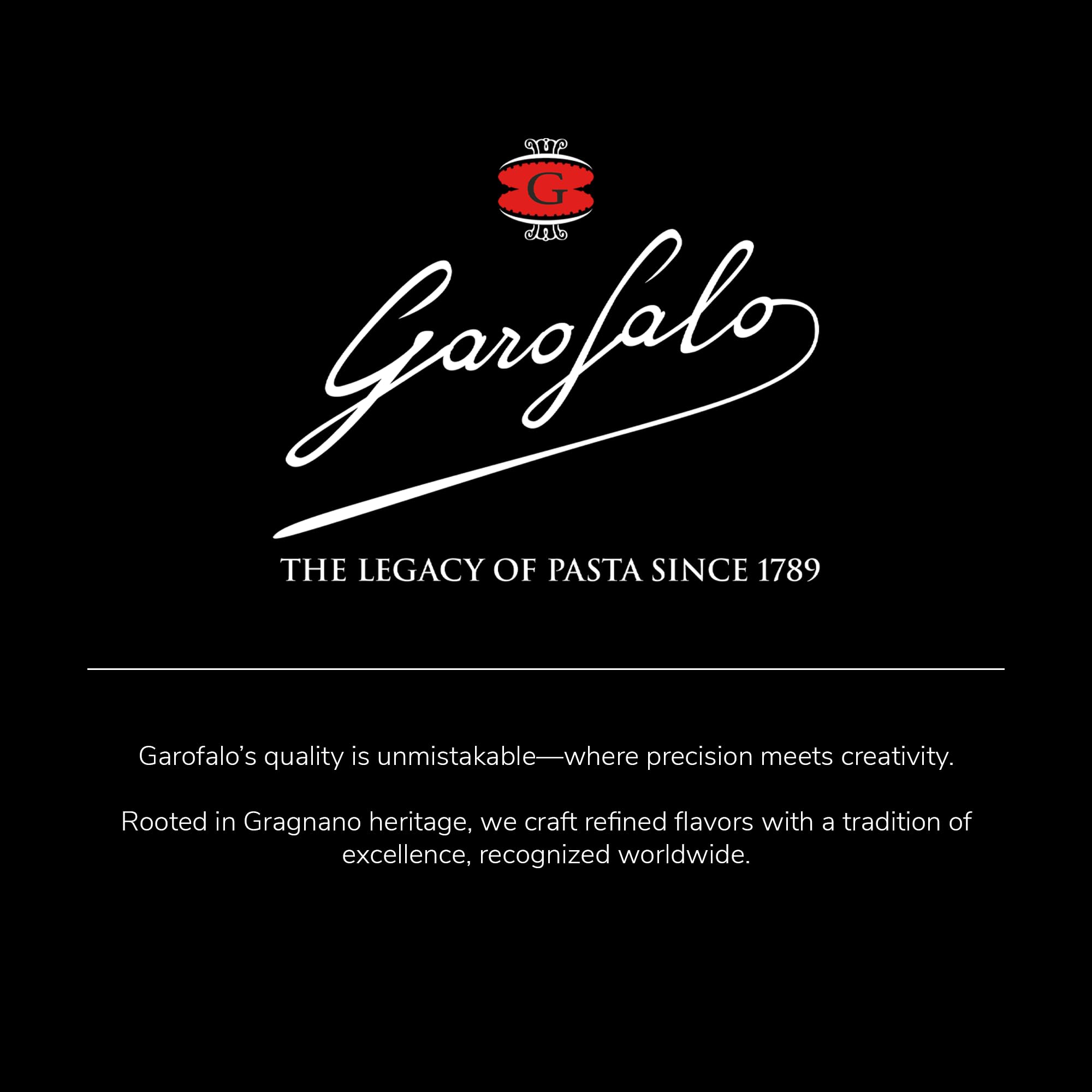 Corte en perfil plano Garofalo linguine que destaca su forma y textura