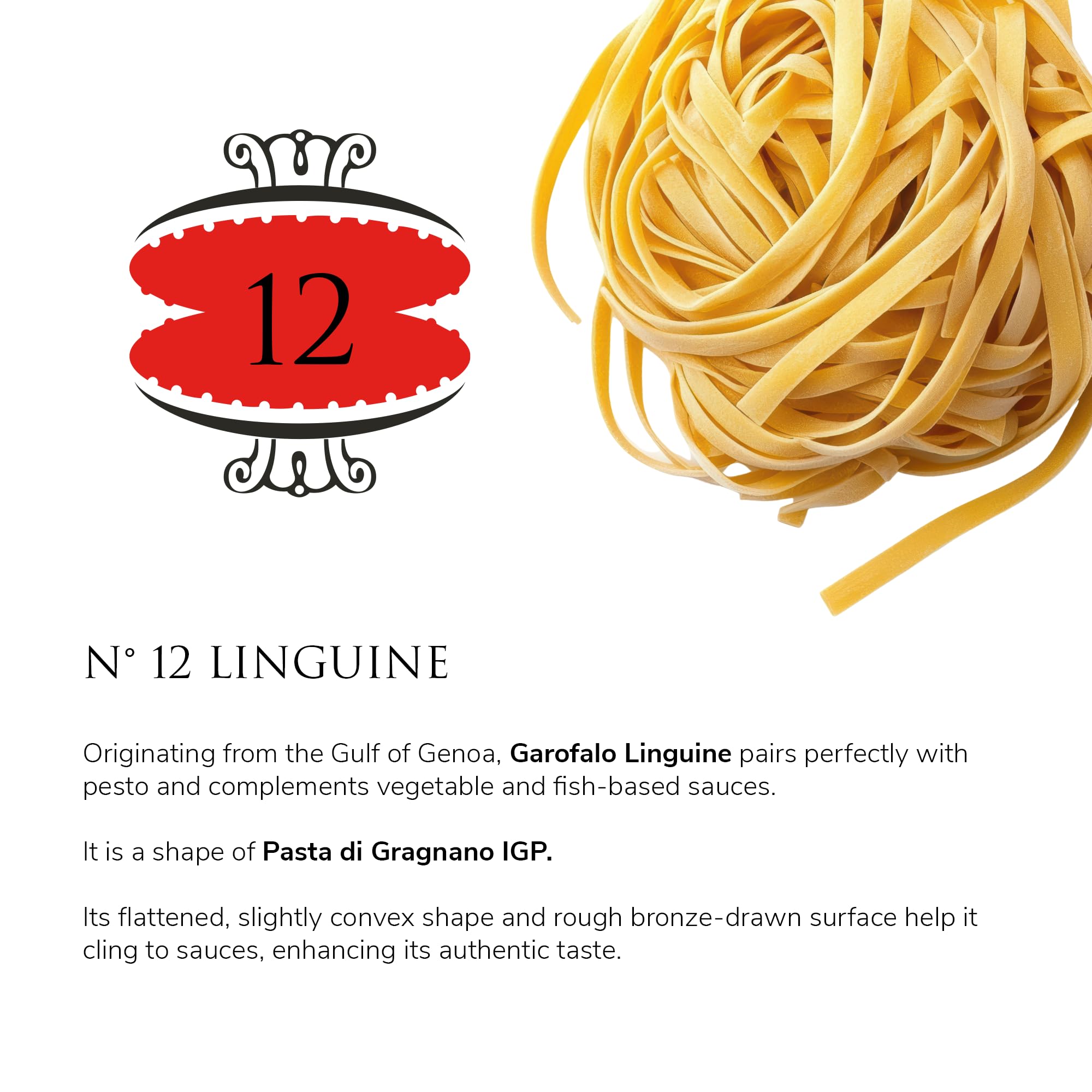 Garofalo linguine servida en cuchara demostrando punto al dente ideal