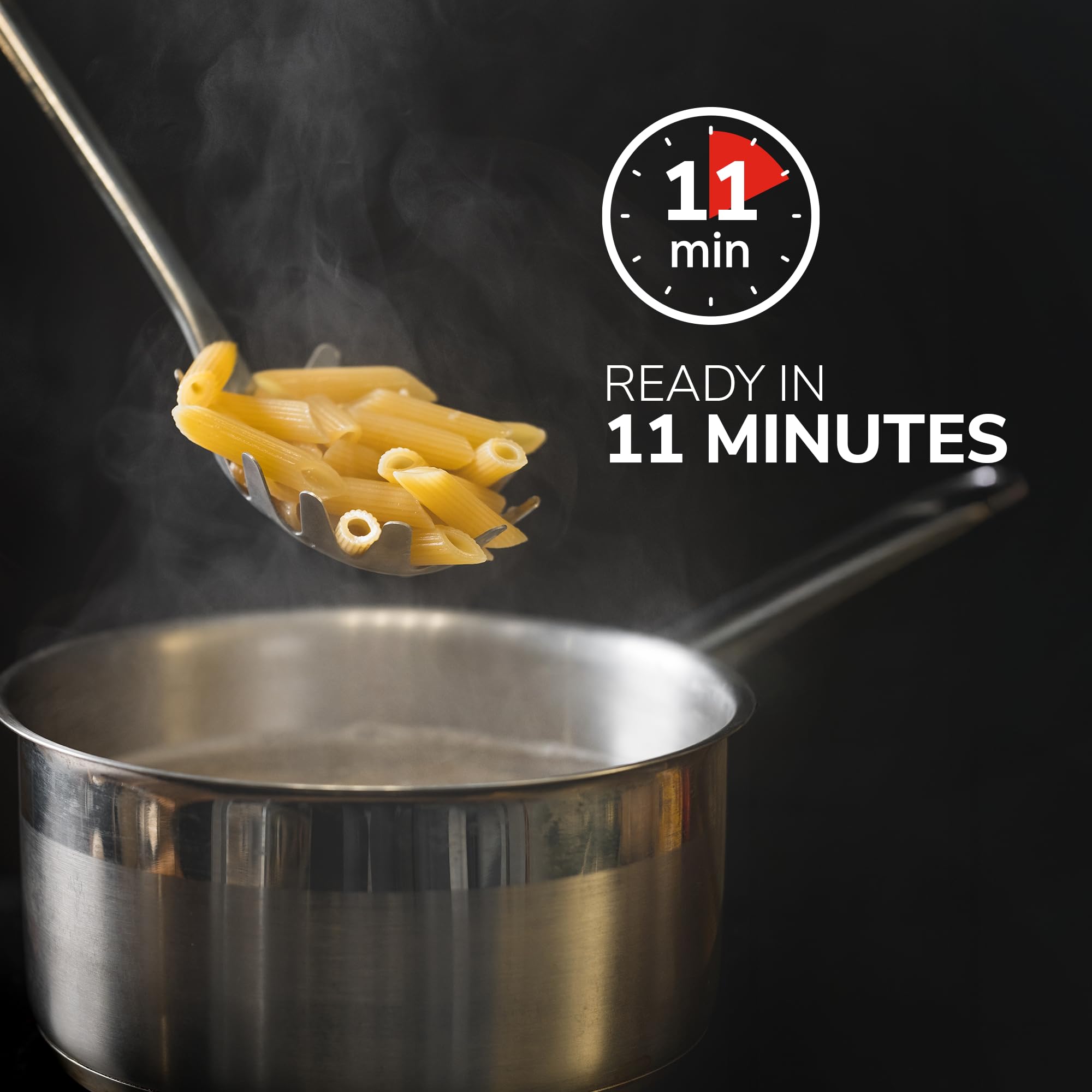 GAROFALO penne servido con salsa de tomate que se adhiere bien
