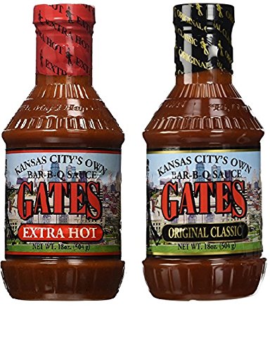 Gates BBQ vista frontal del pack mostrando ambas botellas y su presentación