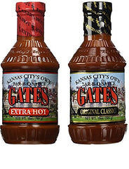 Gates BBQ vista frontal del pack mostrando ambas botellas y su presentación