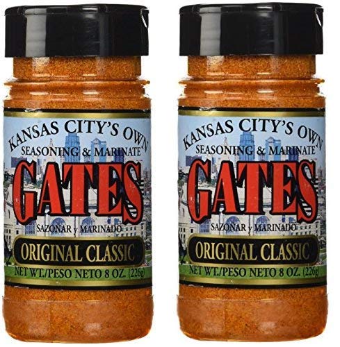 Gates frasco delantero mostrando etiqueta y uso versátil para realzar sabores