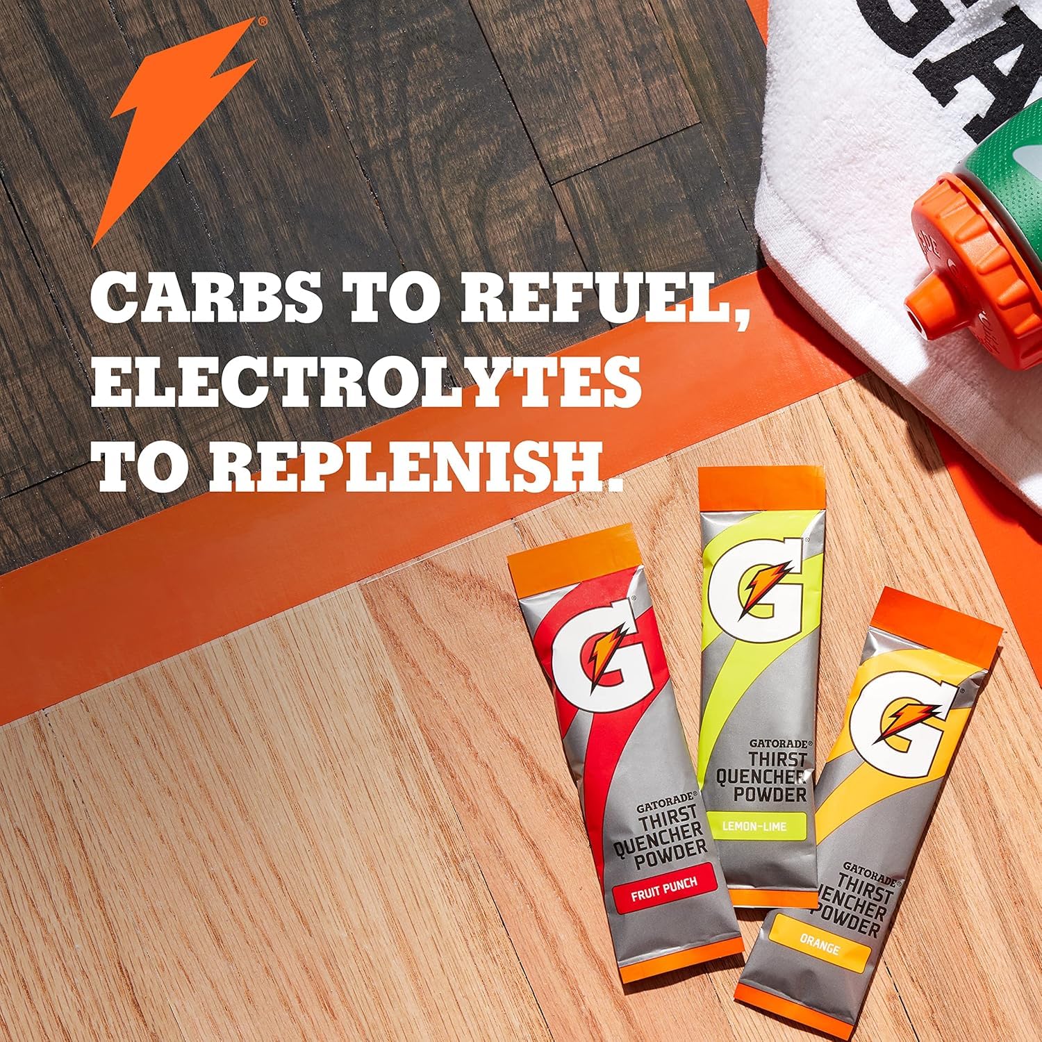 Gatorade bolsa abierta con polvo listo para preparar bebida de alto rendimiento