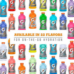 Comparativa de tamaño Gatorade muestra 20 oz para referencia de porción