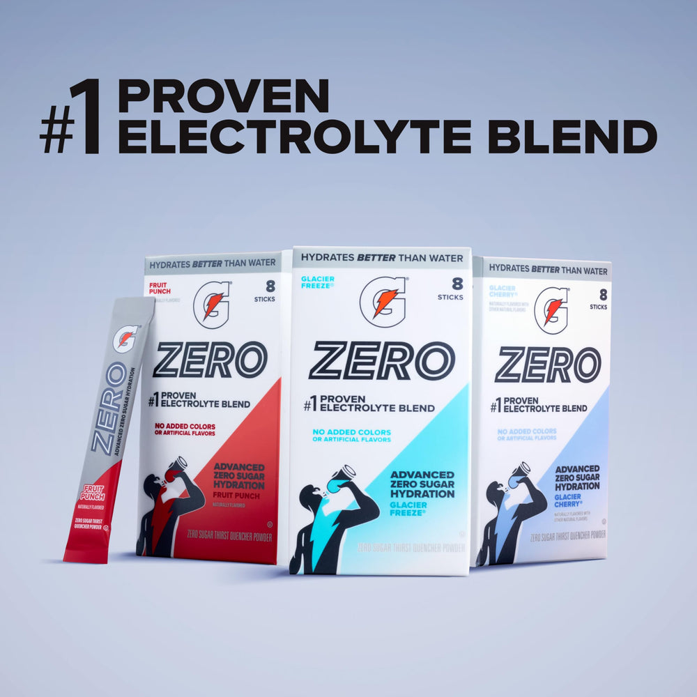 Etiqueta nutricional de Gatorade mostrando electrolitos y sin azúcares