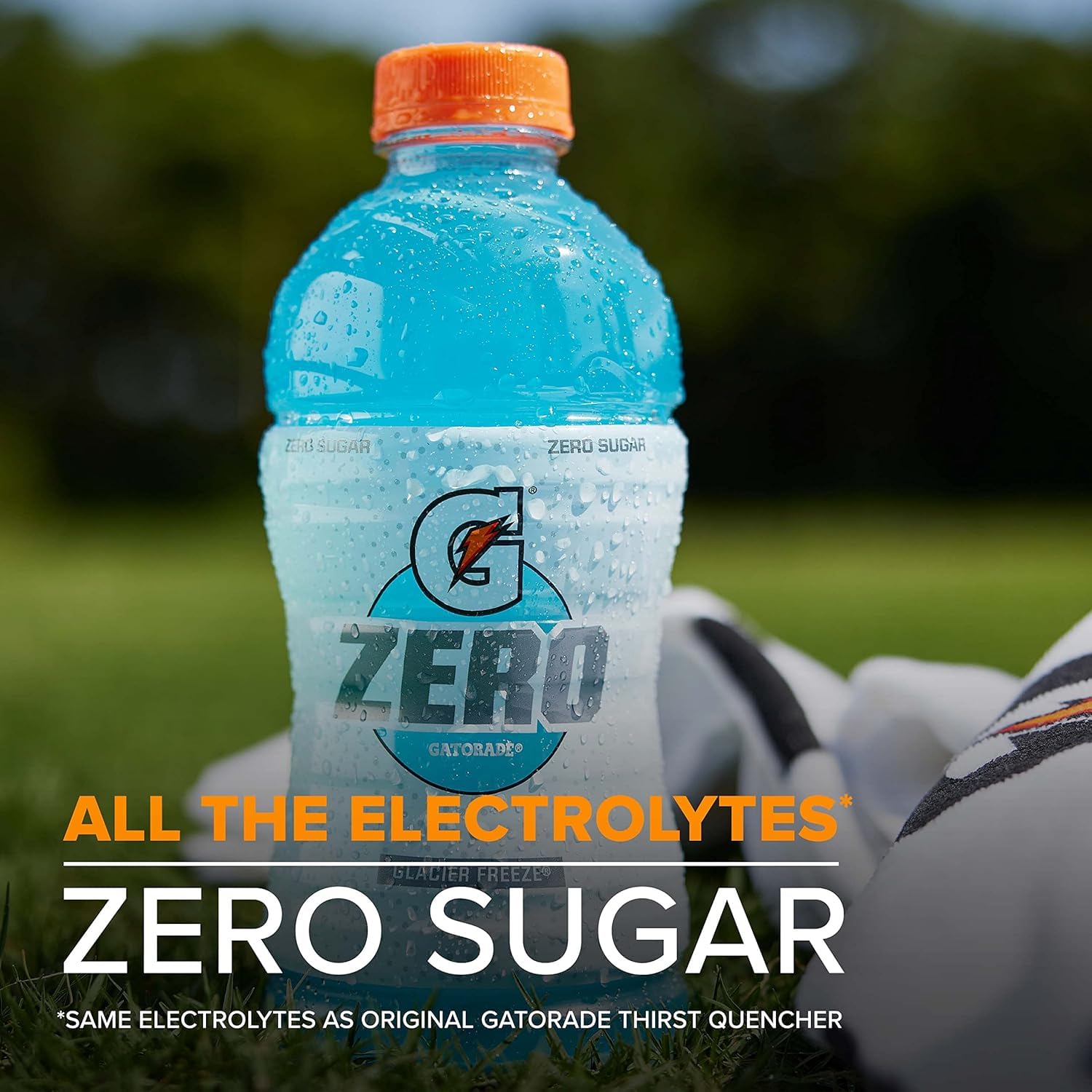 Gatorade G Zero botella con tapa cerrada mostrando diseño fácil de abrir y llevar