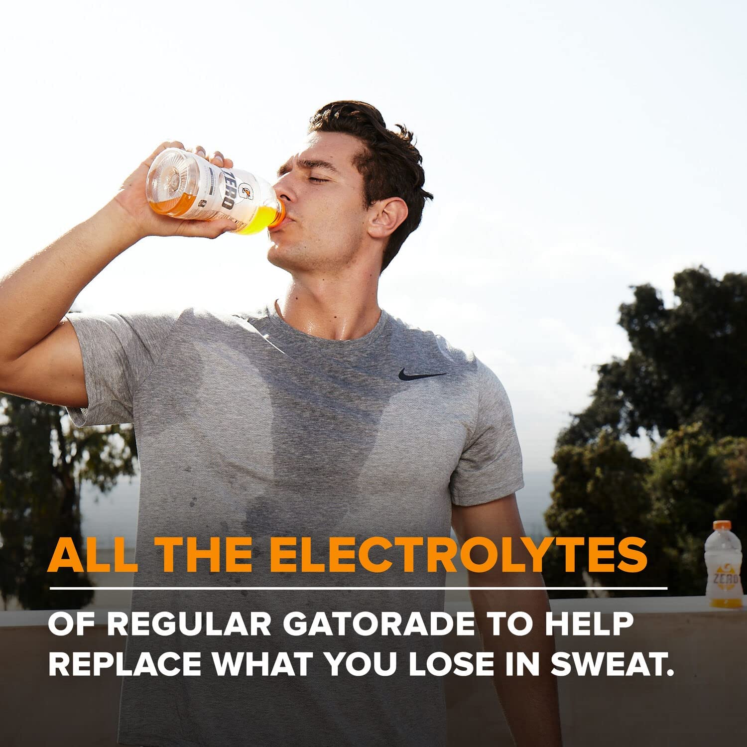 Gatorade G Zero limón-lima en entorno de gimnasio mostrando uso funcional
